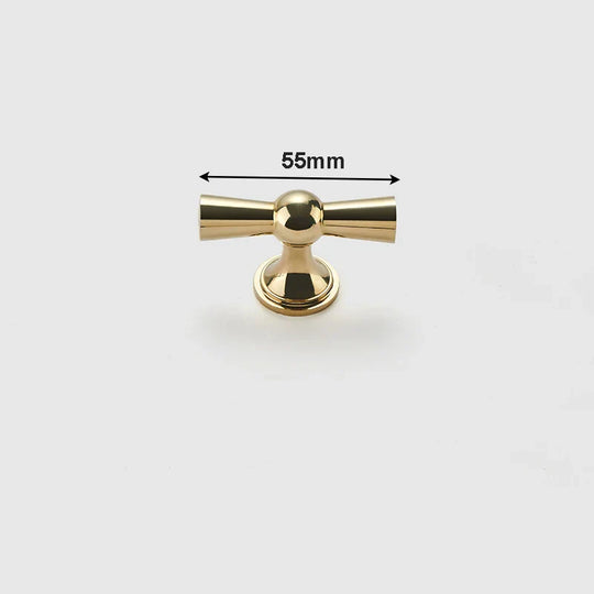 Polished Gold and Silver T-Bar Cabinet Handles – Modern Pulls for Furniture (55–220mm)