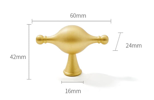 Satin Brass Cabinet Handles – French-Style Ball Knobs and Pulls for Furniture