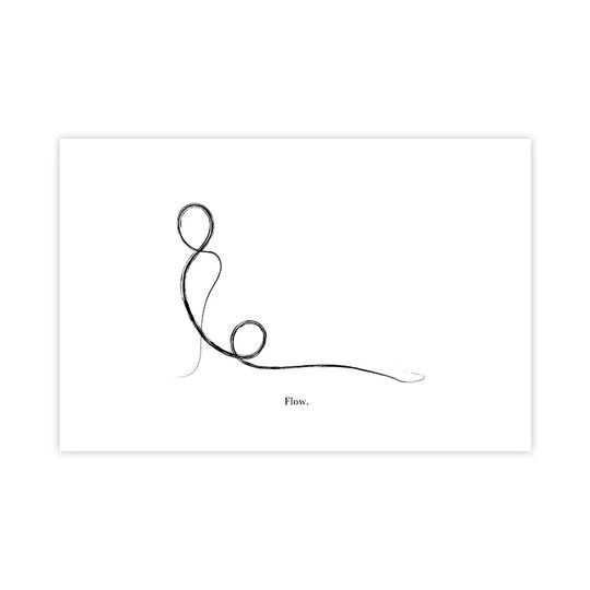 Minimalist Yoga Line Art Canvas Wall Art