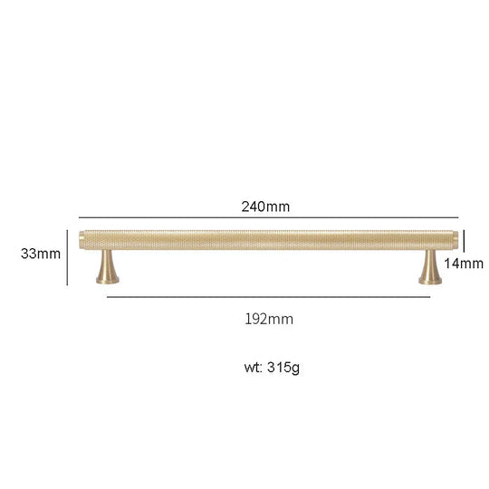 Gold Knurled Brass Cabinet Handles – Modern T-Bar Pulls and Knobs for Furniture