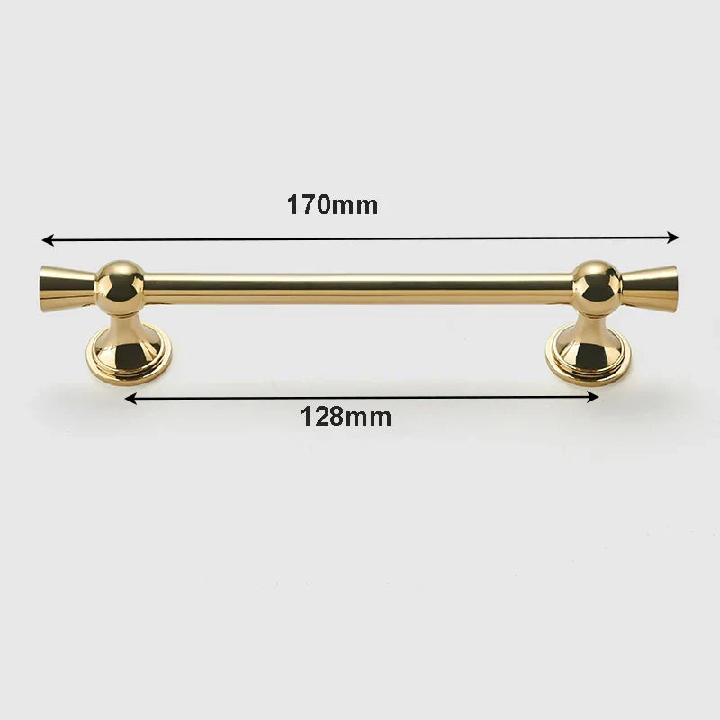 Polished Gold and Silver T-Bar Cabinet Handles – Modern Pulls for Furniture (55–220mm)