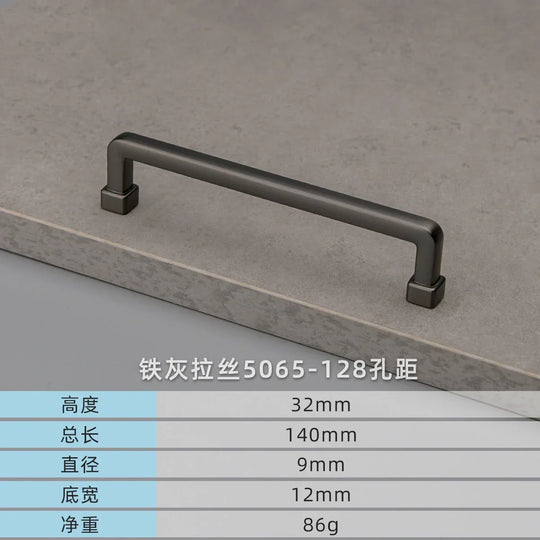 Modern European Gold and Gray Cabinet Handles – Zinc Alloy Drawer Pulls