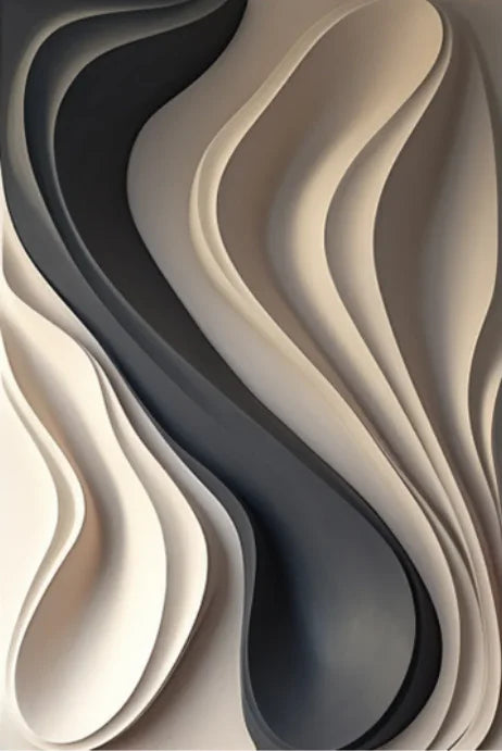 Abstract Flowing Wavy Design Canvas Wall Art