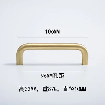 Solid Brass Cabinet Handles – Modern Golden Drawer Pulls