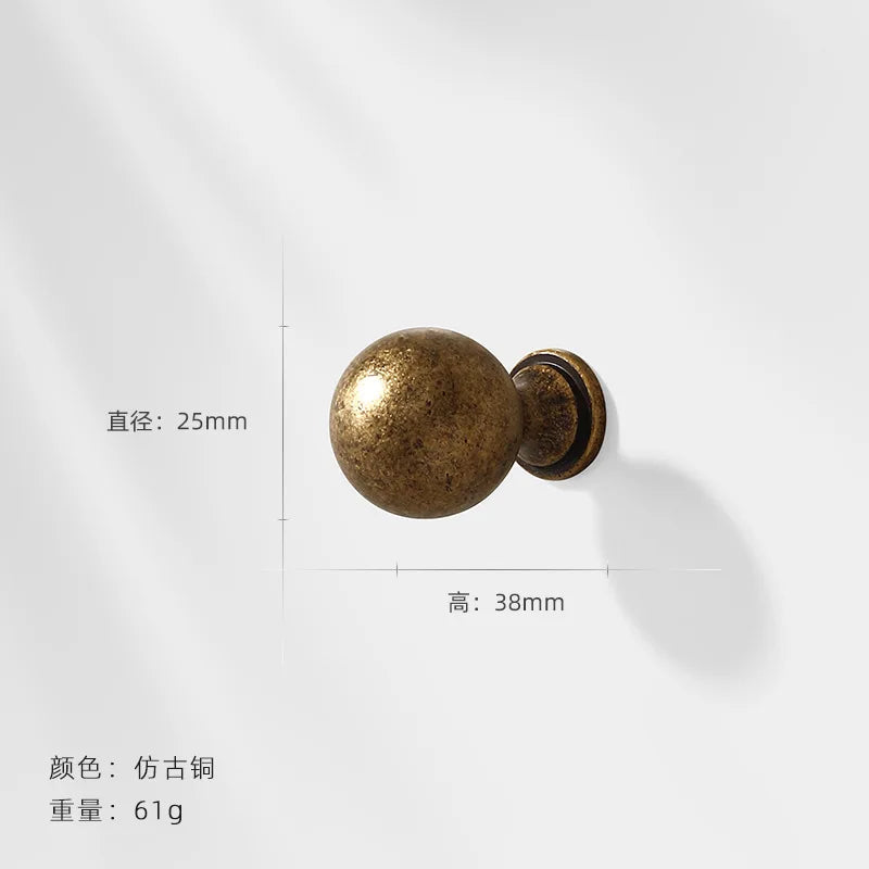 Antique Bronze Wardrobe Door Handles – Vintage Zinc Alloy Pulls for Furniture