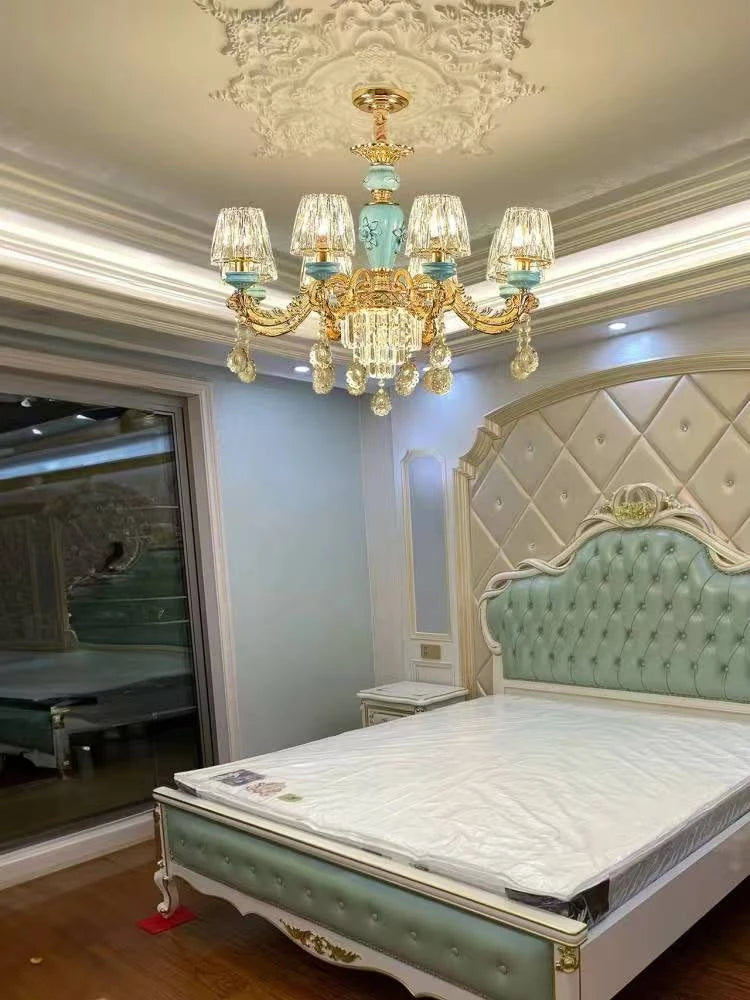 Luxury Umbrella Crystal Chandelier – European-Style Pendant for Villas & Hotels