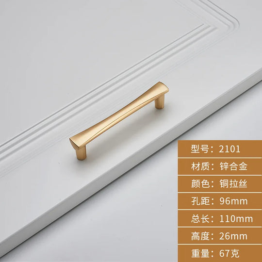Brushed Zinc Alloy Door Handle – Modern Single-Hole Pull