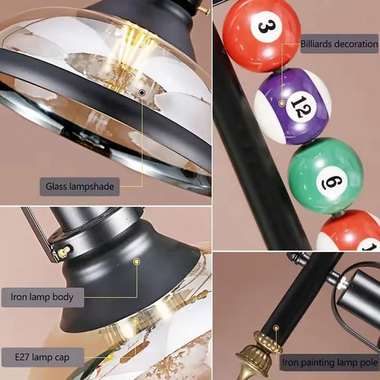 Nordic Retro Billiard Pendant Lamp Modern LED Chandelier Ceiling Lamps Restaurant Bar Counter Clothing store Indoor Decor Lights