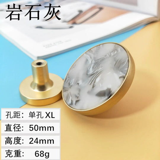 Shell Cabinet Handles – Gold Single-Hole Knobs & Multipurpose Hooks