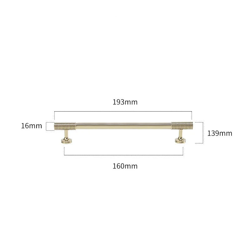 Spiral Deco Brass Furniture Handles – Modern Pulls for Cabinets and Wardrobes