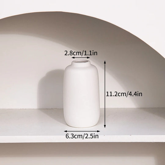 White Ceramic Vase Modern Minimalist Decorative Flower Vase