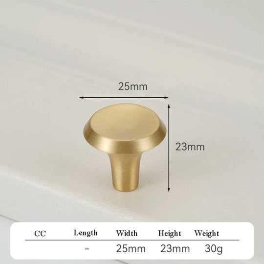 Satin Gold Brass Wardrobe Handles – Modern Pulls and Knobs for Furniture (50–260mm)