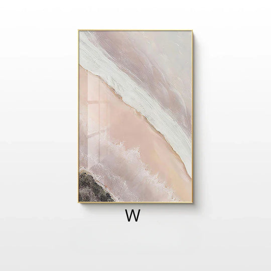 Neutral Shades Beige Brown Abstract Canvas Wall Art Unframed