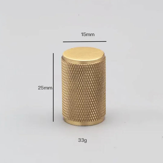 Knurled Brass Knobs – Gold & Bronze Modern Cabinet Pulls