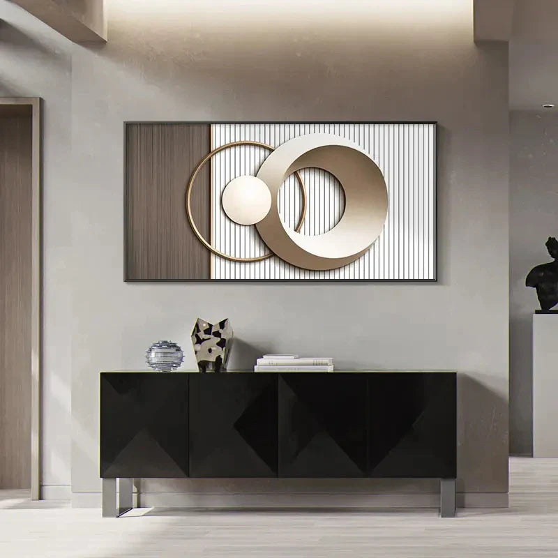 Abstract Celestial Geometry Canvas Wall Art