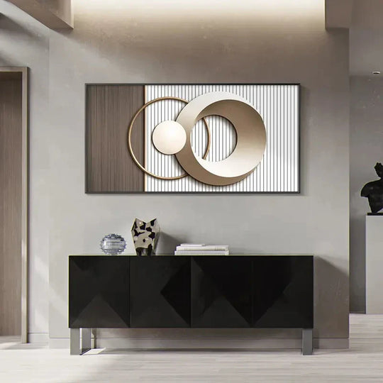 Abstract Celestial Geometry Canvas Wall Art