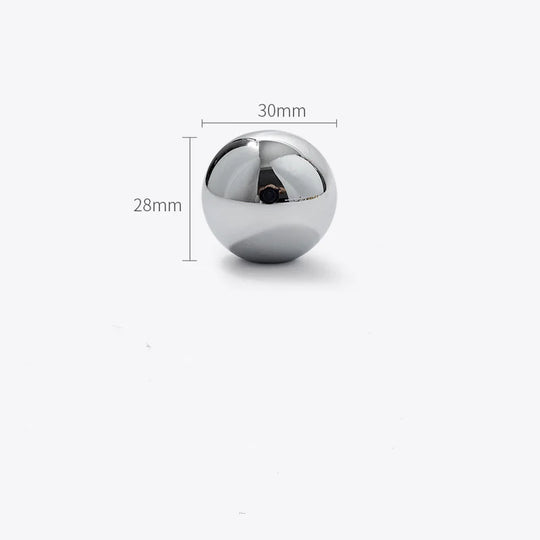 Chrome Brass Ball Knobs – Modern Silver Cabinet & Drawer Pulls