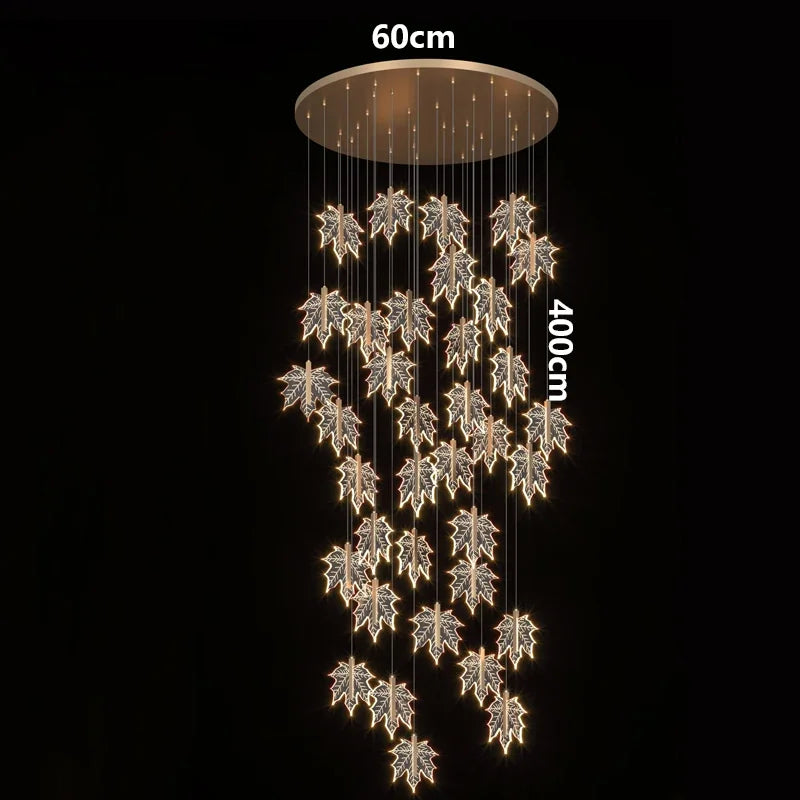 Nordic Leaf Acrylic LED Pendant Lamp – Elegant Dimmable Hanging Light