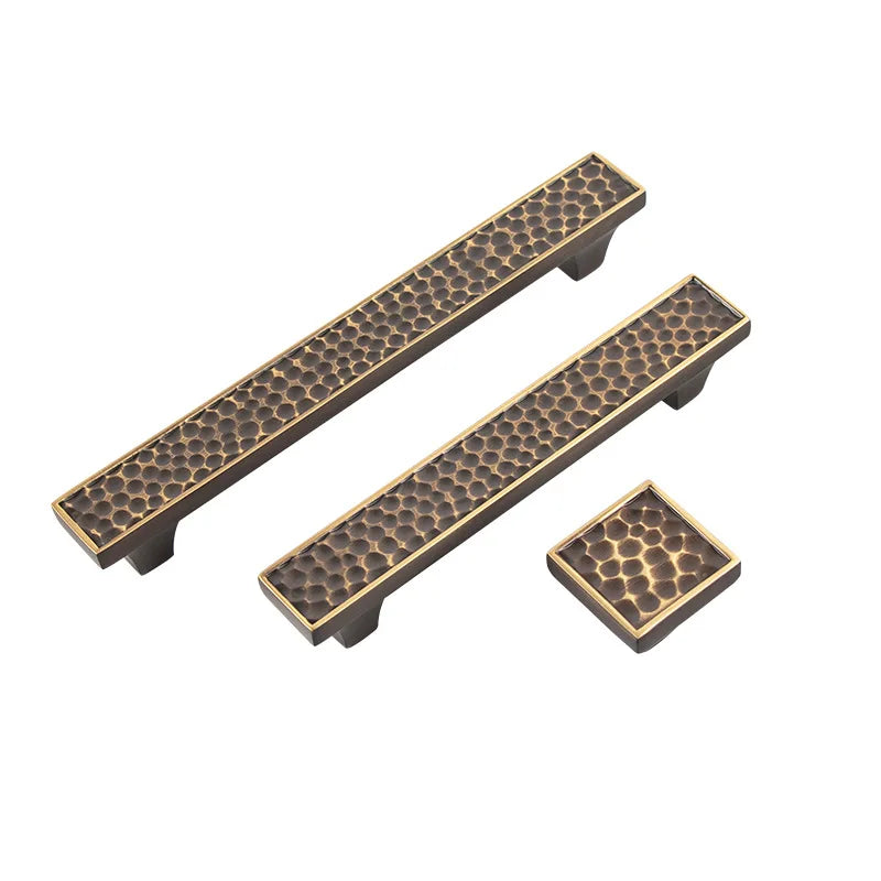 24K Gold and Hammered Brass Furniture Handles – Textured Knobs and Pulls in Silver Finishes