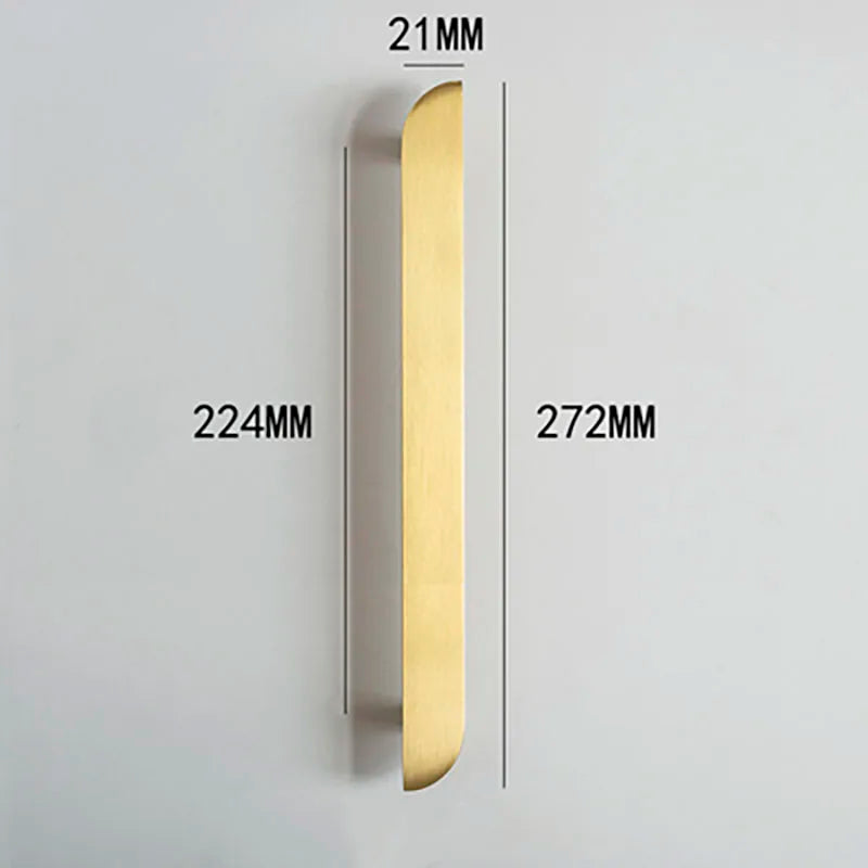 Modern Simple Wardrobe Handles – Solid Brass Pulls and Knobs for Furniture