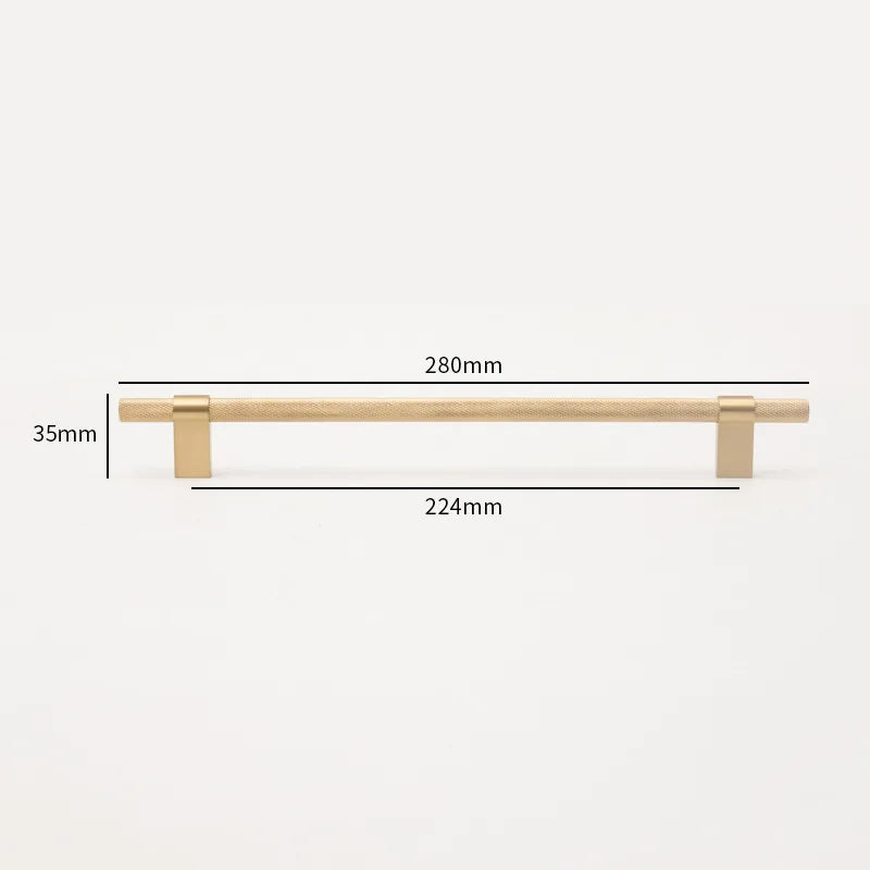 Gold and Black Textured Brass Handles – Modern Mesh Pulls and Knobs for Furniture