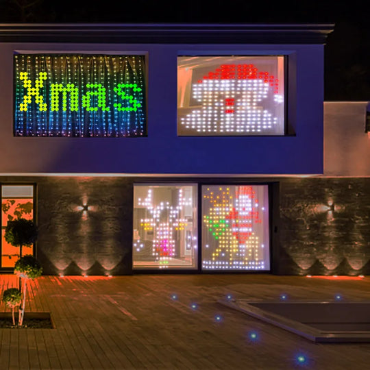 Smart RGB LED Curtain Lights APP Control Holiday Lighting Remote