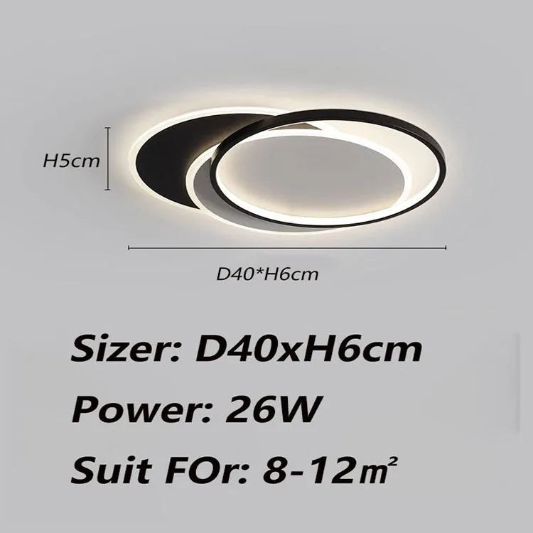 Modern Minimalist Ultra-Bright LED Ceiling Light for Living & Bedroom
