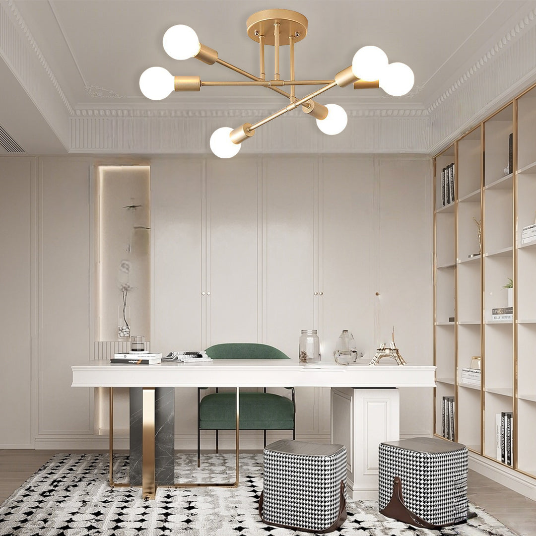 6-Light Globe LED Sputnik Chandelier