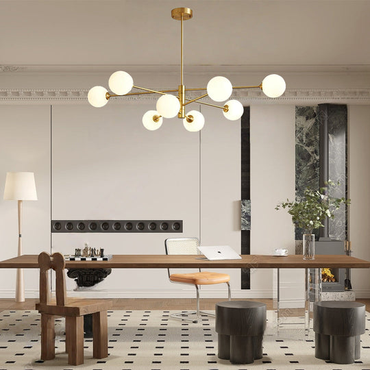 Industrial Modern Cluster Globe Geometric Pendant Light
