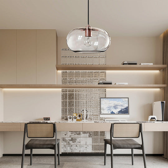 Elongated Globe Glass LED Nordic Pendant Light