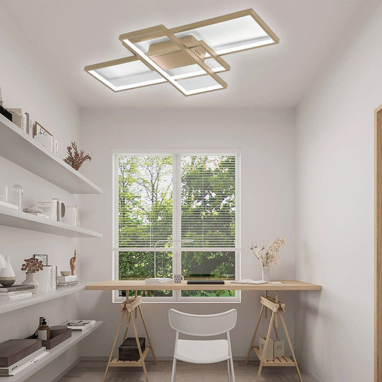 Display of Rectangles Abstract LED Flush Mount Ceiling Light
