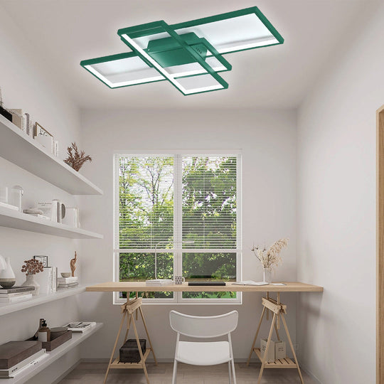 Display of Rectangles Abstract LED Flush Mount Ceiling Light