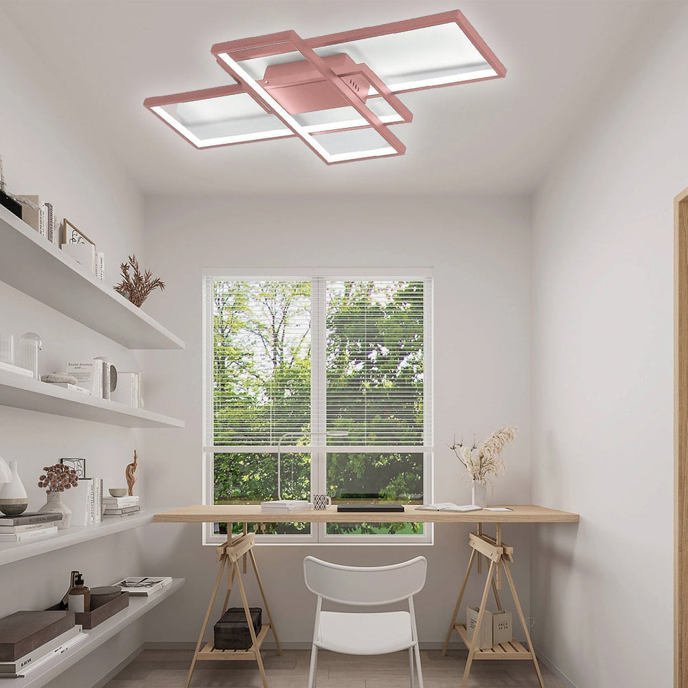Display of Rectangles Abstract LED Flush Mount Ceiling Light