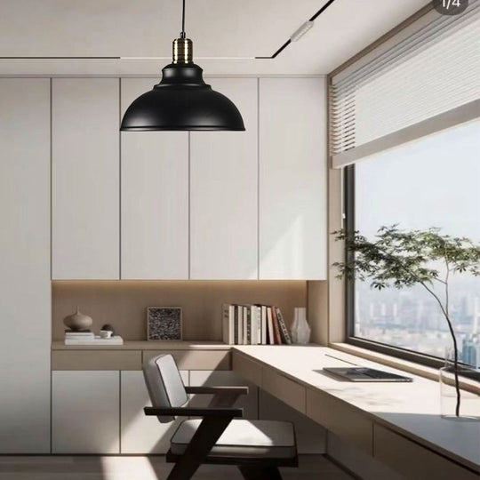 Semi-Globe Metal LED Vintage Pendant Light