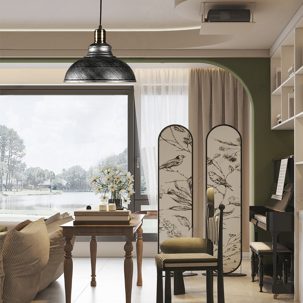 Semi-Globe Metal LED Vintage Pendant Light