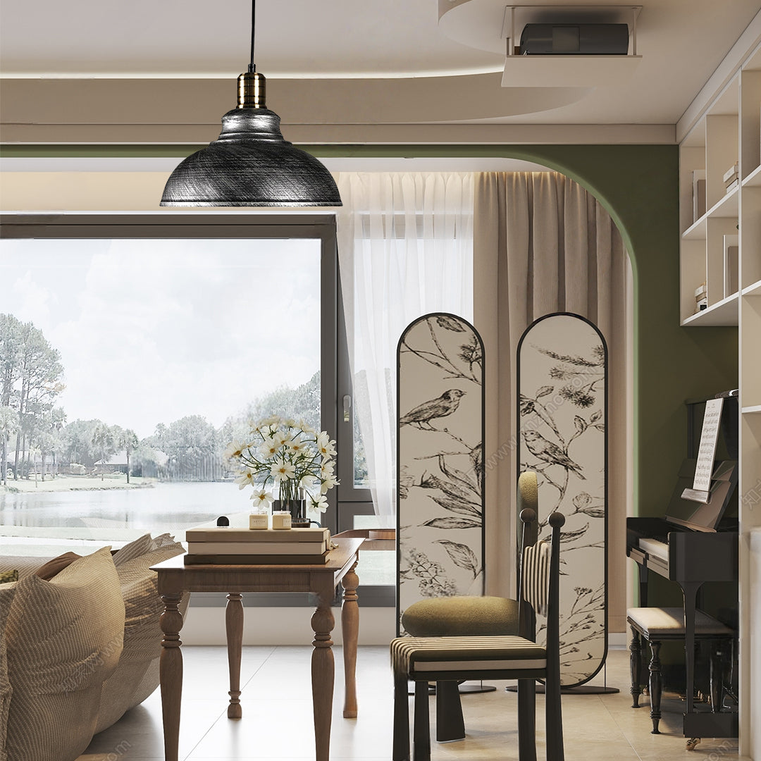 Semi-Globe Metal LED Vintage Pendant Light