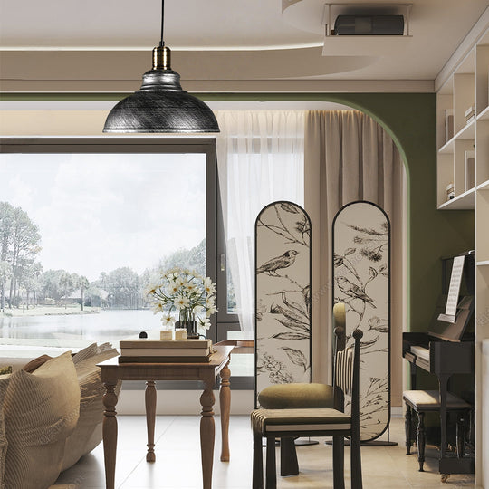 Semi-Globe Metal LED Vintage Pendant Light