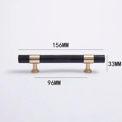 Natural Marble and Crystal T-Bar Cabinet Handles – Modern Brass Knobs and Pulls