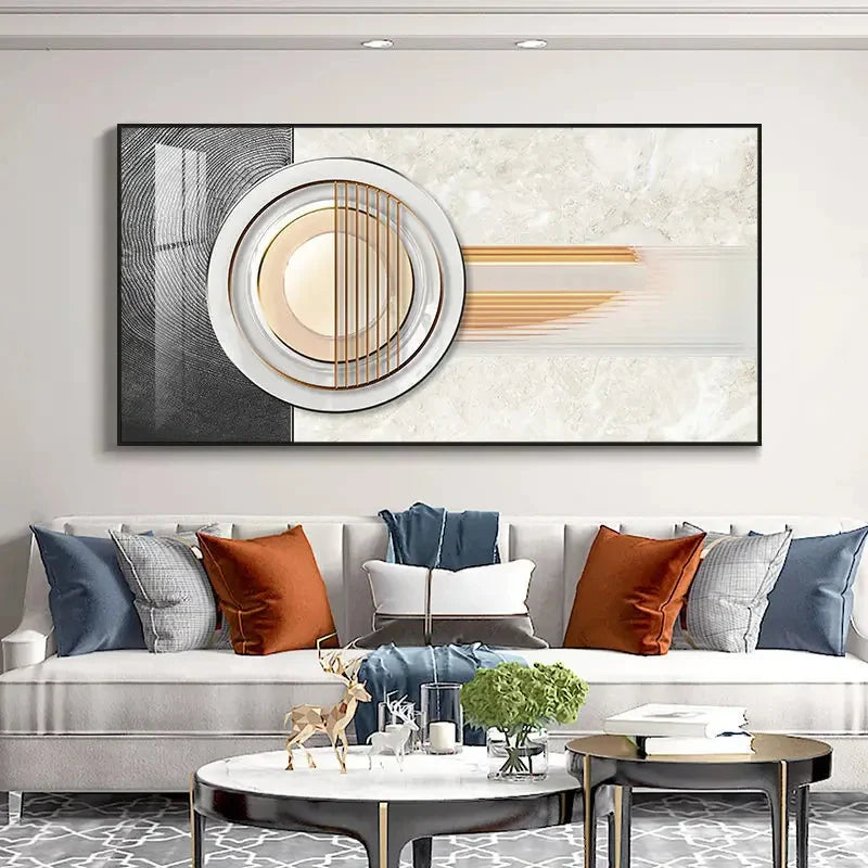 Abstract Celestial Geometry Canvas Wall Art