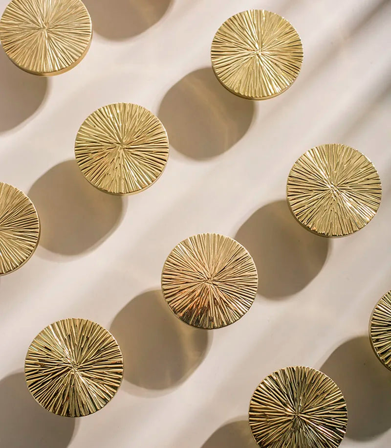 Hammered Brass Cabinet Handles – Handcrafted Furniture Knobs