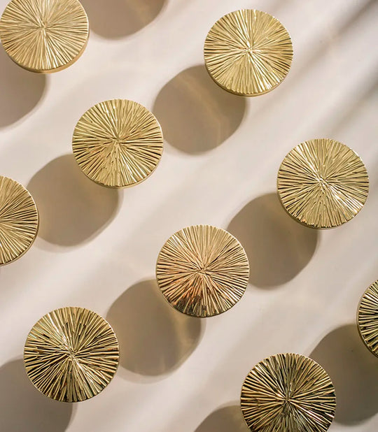 Hammered Brass Cabinet Handles – Handcrafted Furniture Knobs
