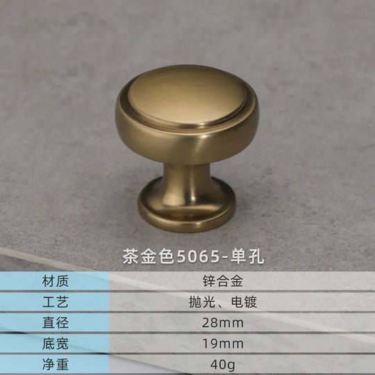 Modern European Gold and Gray Cabinet Handles – Zinc Alloy Drawer Pulls