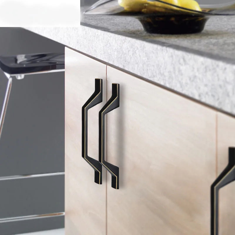 Zinc Alloy Solid Cabinet Door Handles – Modern Minimalist Pulls for Furniture