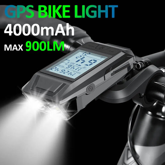 GPS Bicycle LED Front Light USB Rechargeable Headlamp