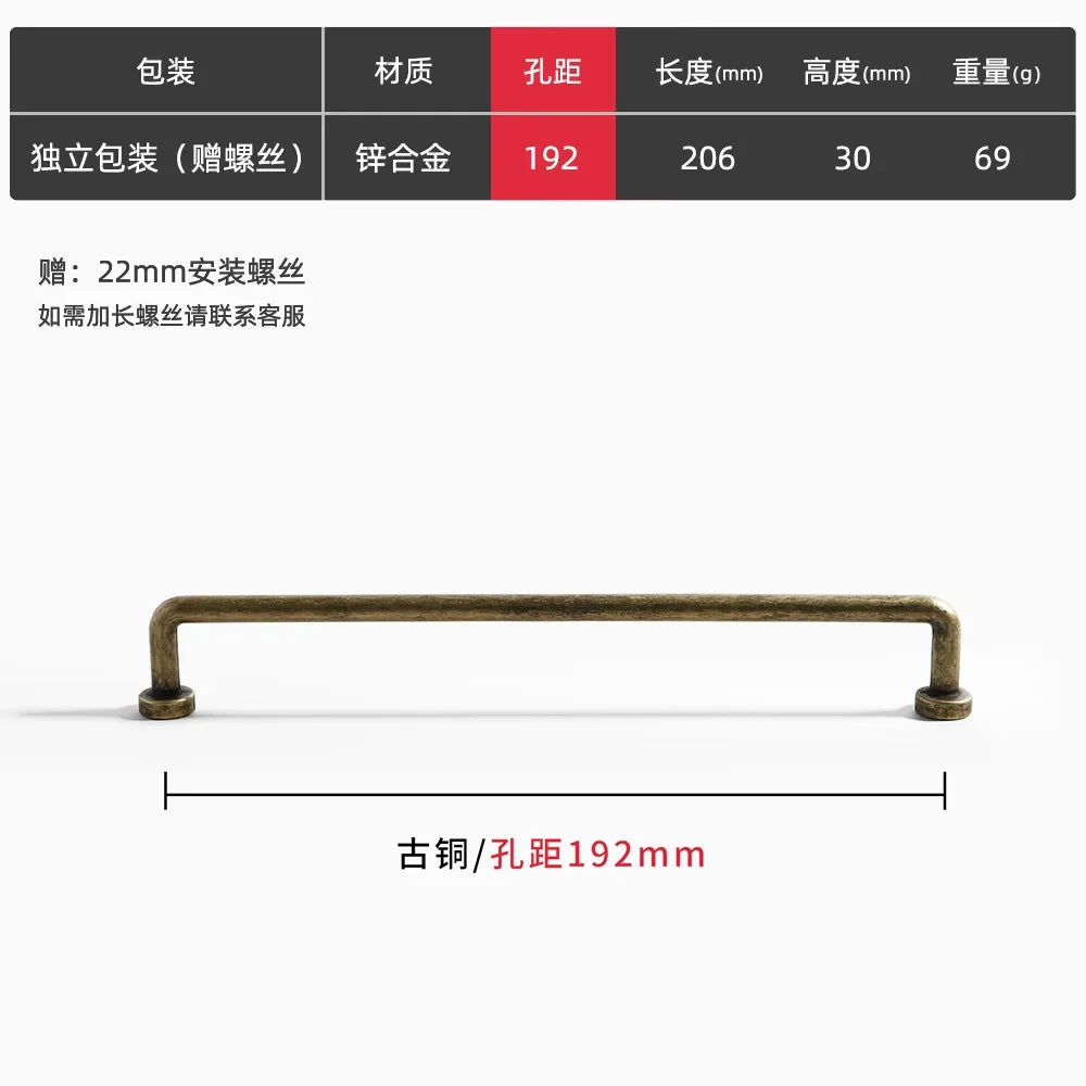 Antique Zinc Alloy Drawer & Cabinet Handles – Retro Vintage Pulls