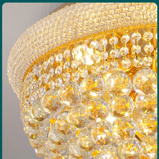 Luxury Oval Crystal Ceiling Lamp – Elegant Shoe-Shape Design for Dining & Living Rooms