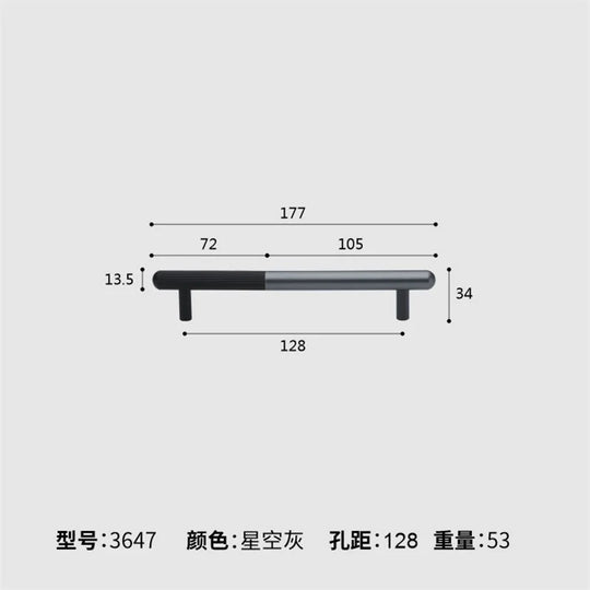 Dual Tone Long Kitchen Cabinet Handles – Modern Aluminum Alloy Pulls for Furniture
