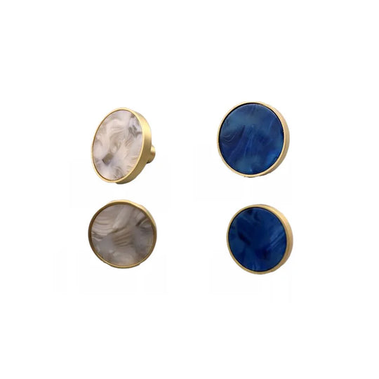 Shell Cabinet Handles – Gold Single-Hole Knobs & Multipurpose Hooks