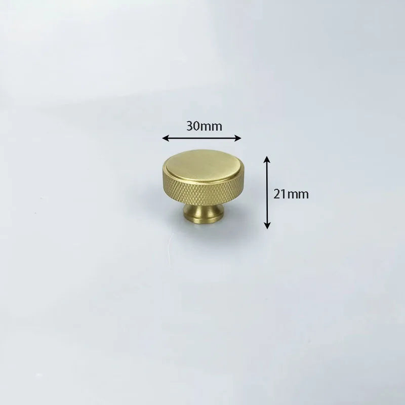 Gold Knurled Cabinet Handles – Solid Brass Textured Pulls for Furniture