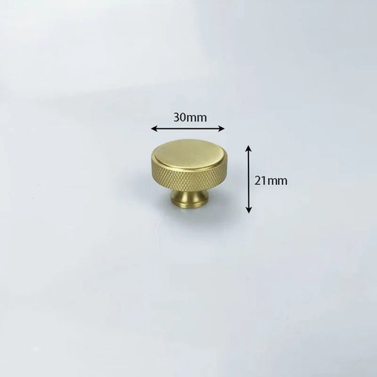 Gold Knurled Cabinet Handles – Solid Brass Textured Pulls for Furniture